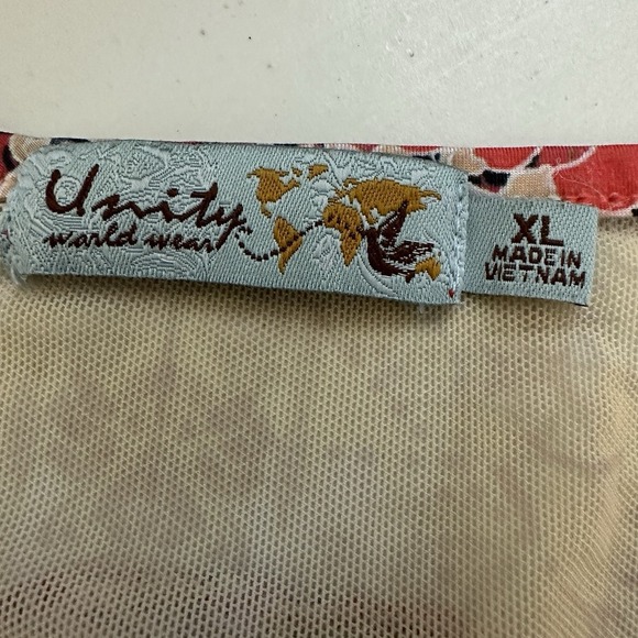 VTG Y2K Women Top XL Colorful Sheer Embroidered Artsy Fairy Boho Hippie Festival - Picture 11 of 13